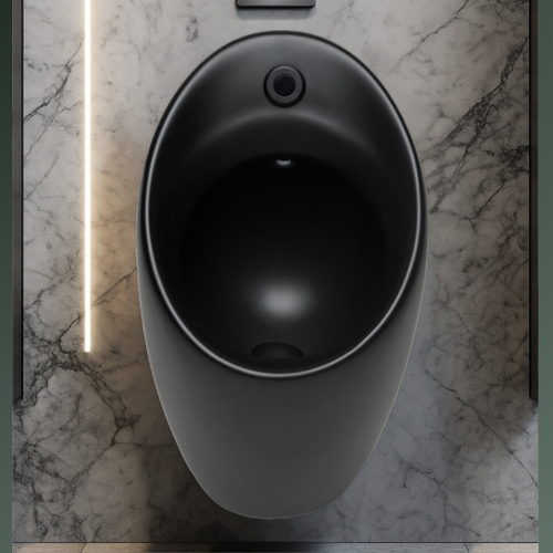 Matt Black Sensor Urinal