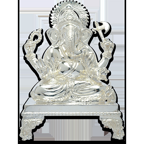 SILVER PATH GANPATI HOLLOW IDOL  18KT (75%)