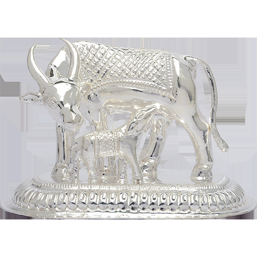 SILVER COW HOLLOW IDOL  18KT (75%)