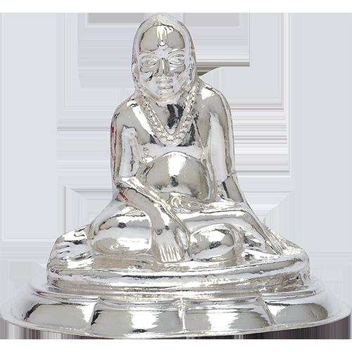 SILVER SWAMI SAMARTH HOLLOW IDOL  18KT (75%)