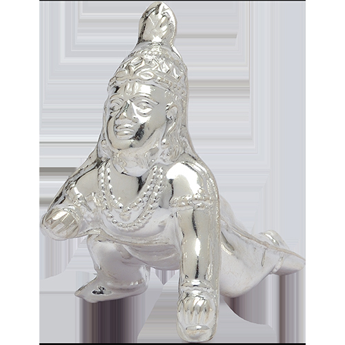 SILVER BAL KRISHNA HOLLOW IDOL  18KT (75%)