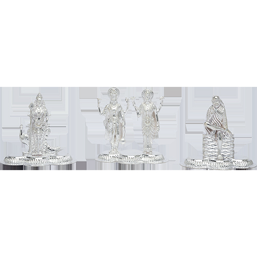 SILVER VISHNU LAXMI CASTING IDOL  16KT (65%)