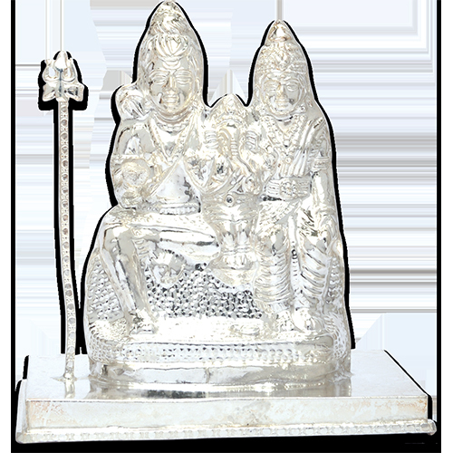 SILVER SHIV PARIVAR HOLLOW IDOL  18KT (75%)