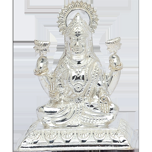 SILVER SQUARE LAXMI HOLLOW IDOL  18KT (75%)