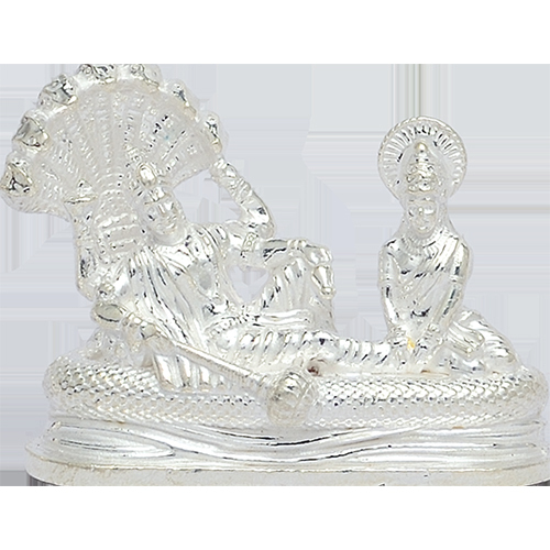 SILVER SLEEPING VISHNU LAXMI SOLID IDOL  14KT (58%)
