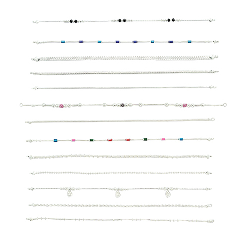 SILVER FANCY PAYAL FP12B  12KT16KT (4870%)