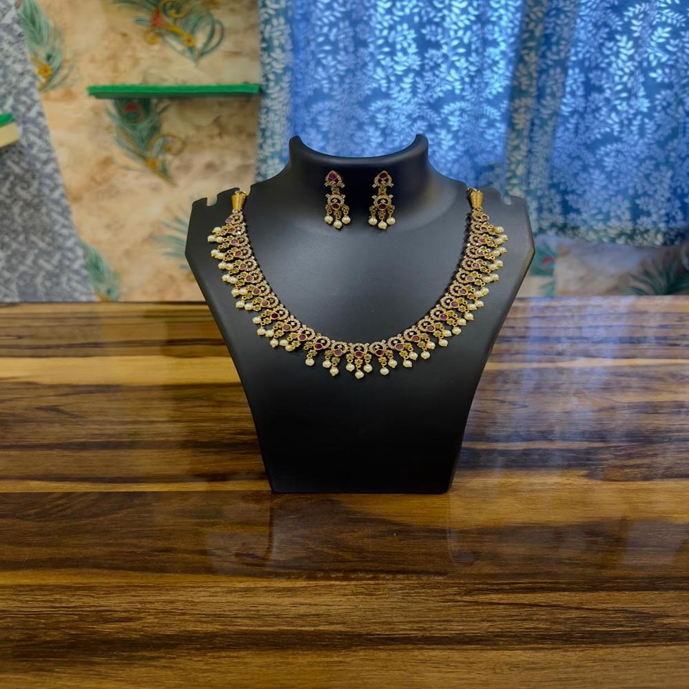 Ruby Pearl Heritage Necklace Set