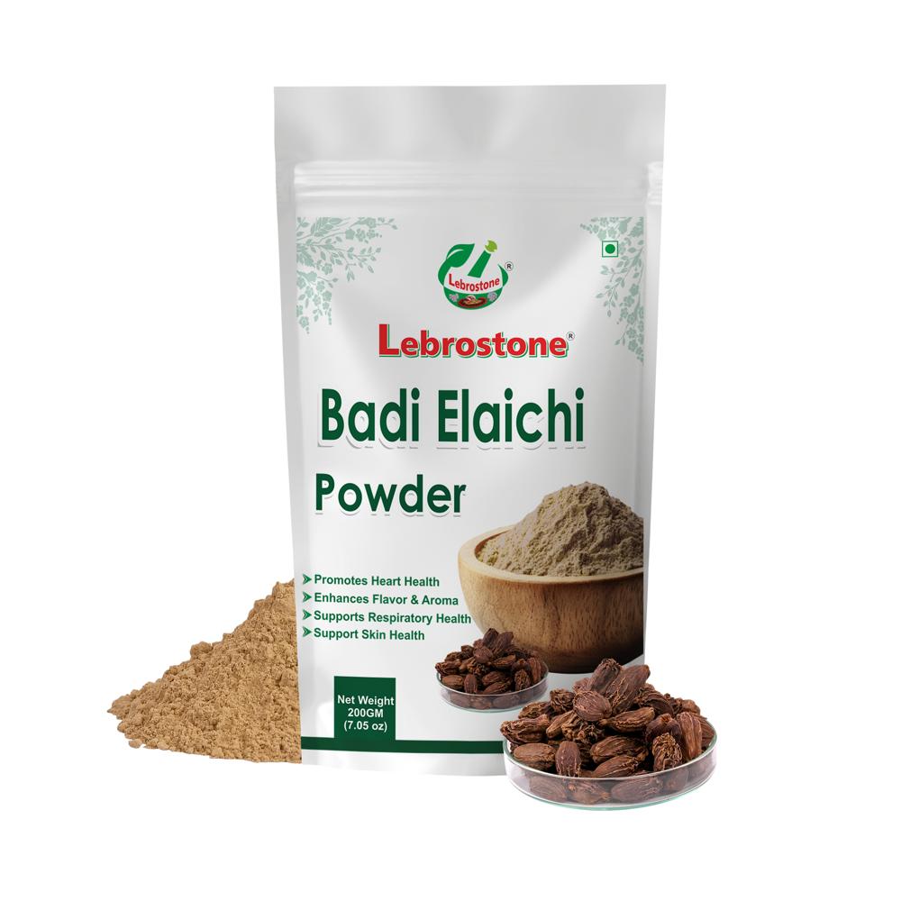 Lebrostone Badi Elaichi Powder  Promotes Heart Health, Enhances Flavor & Aroma, Supports Respiratory Health| 100g - Age Group: For Adults