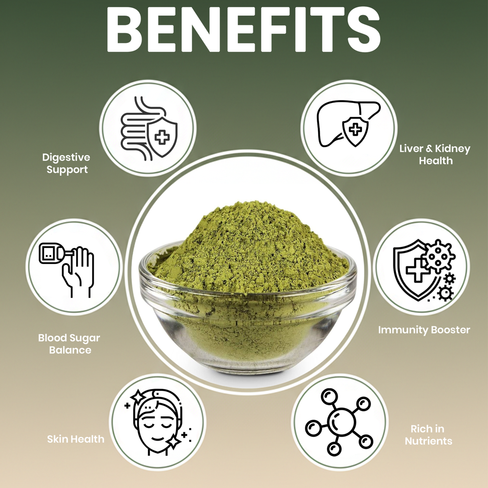 Lebrostone Dandelion Leaves Powder  Digestive Support, Sugar Balance, Liver & Kidney Health, Immunity Booster, Rich Nutrients(100g)