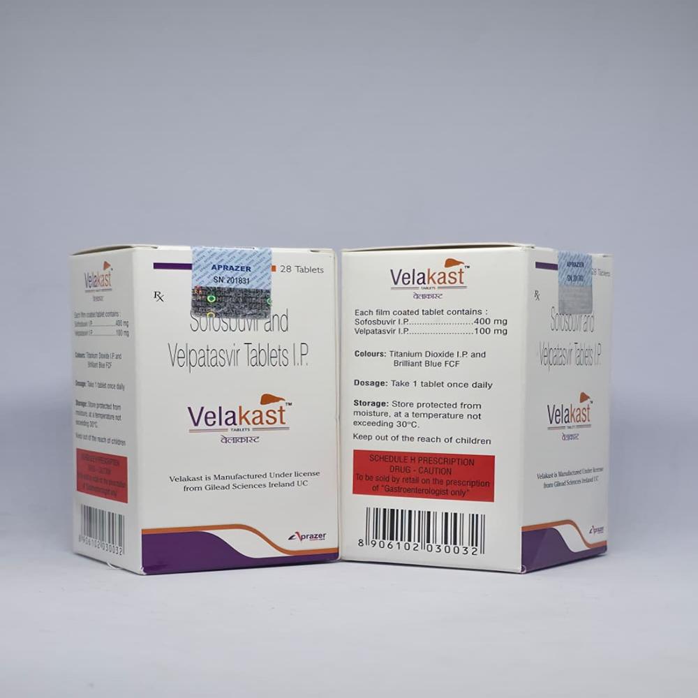 Sofosbuvir 400 Mg Velpatasvir 100 Mg Tablets
