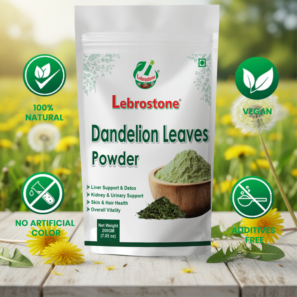 Lebrostone Dandelion Leaves Powder  Digestive Support, Blood Sugar Balance, Liver & Kidney Health, Immunity Booster(200g)