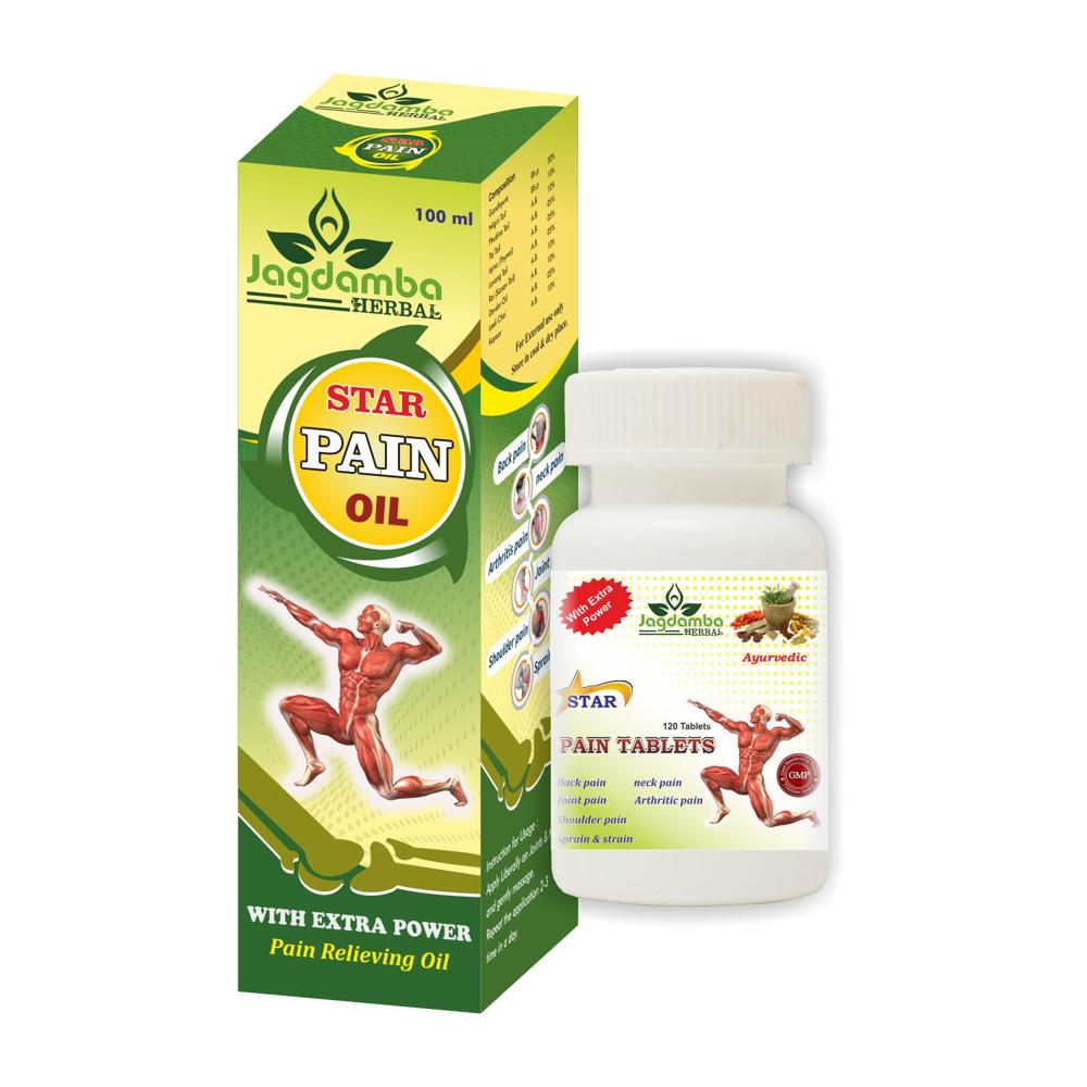 STAR PAIN OIL 100ML | STAR PAIN TABLETS 120 | PAIN RELIEVER COMBO