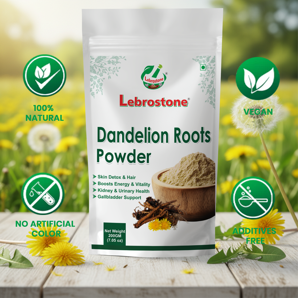Lebrostone Dandelion Root Powder  Liver & Detox Support, Immunity Booster, Digestive & Heart Health, Blood Sugar Balance(200g)