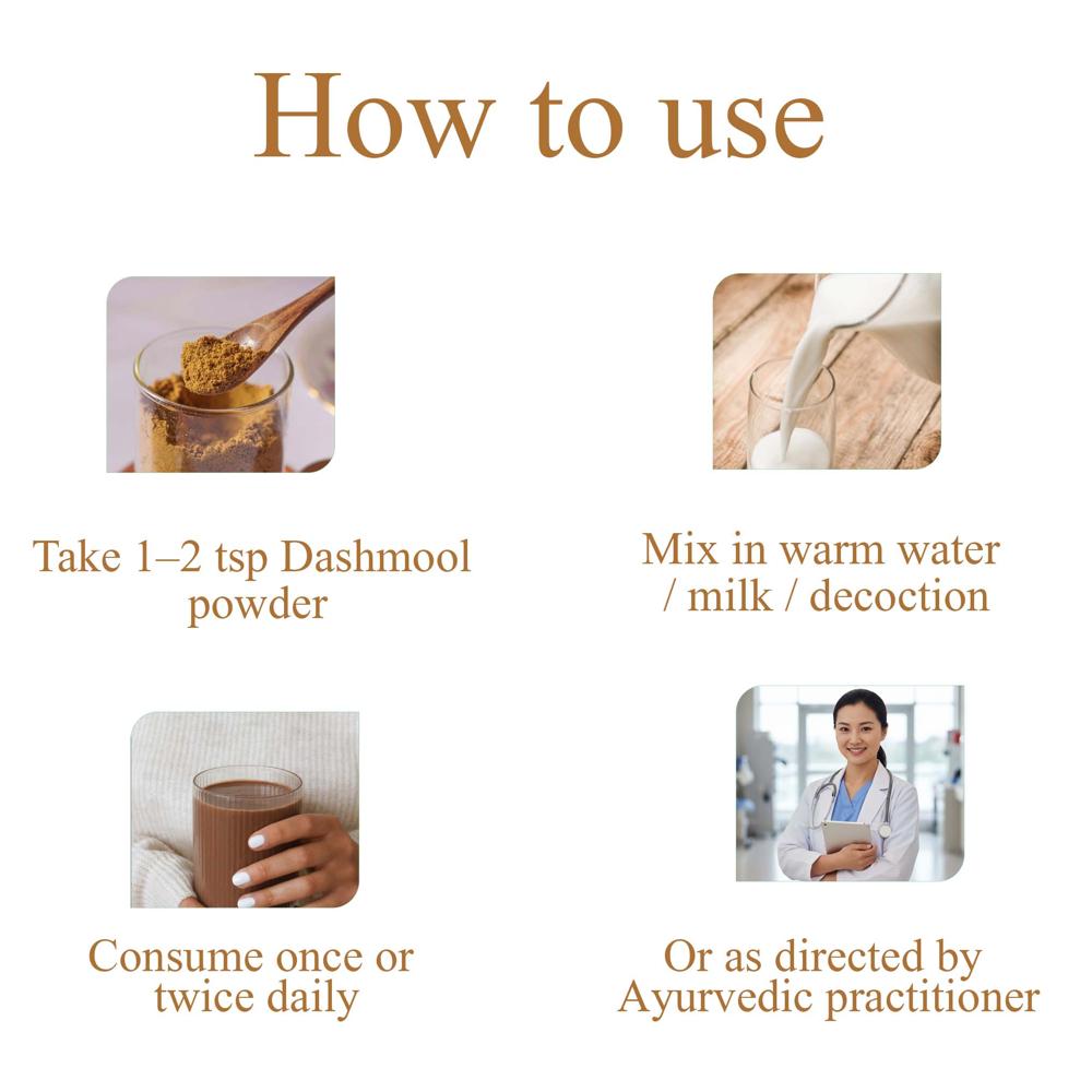 Lebrostone Dashmool Powder  Relieves Stress, Boosts Stamina & Hormonal Balance(100g)