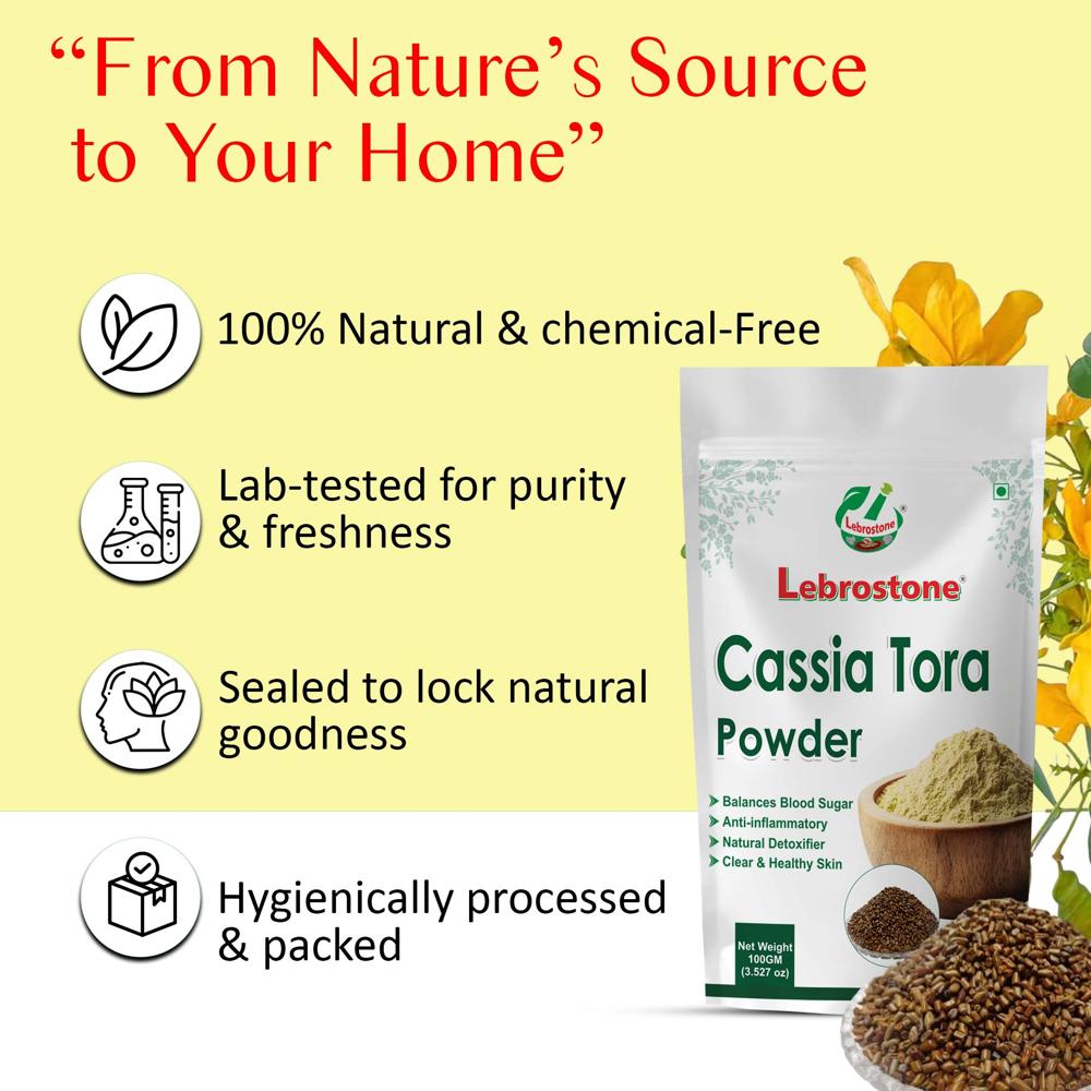 Lebrostone Cassia Tora Powder  Supports Skin Care, Digestion & Joint Comfort Naturally| 100g