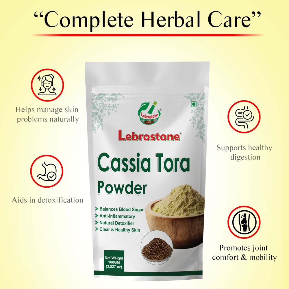 Lebrostone Cassia Tora Powder  Supports Skin Care, Digestion & Joint Comfort Naturally| 100g