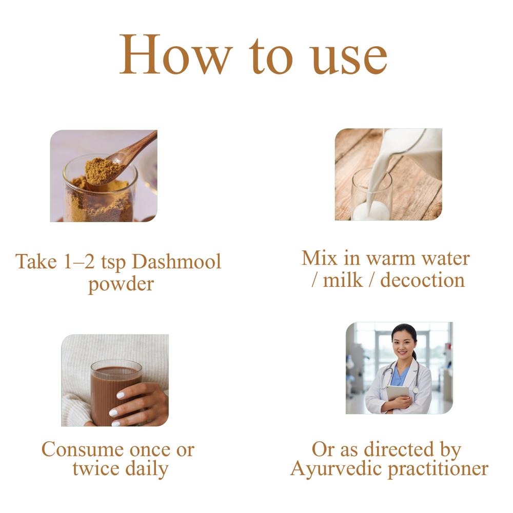 Lebrostone Dashmool Powder  Relieves Stress, Boosts Stamina & Hormonal Balance(200g)