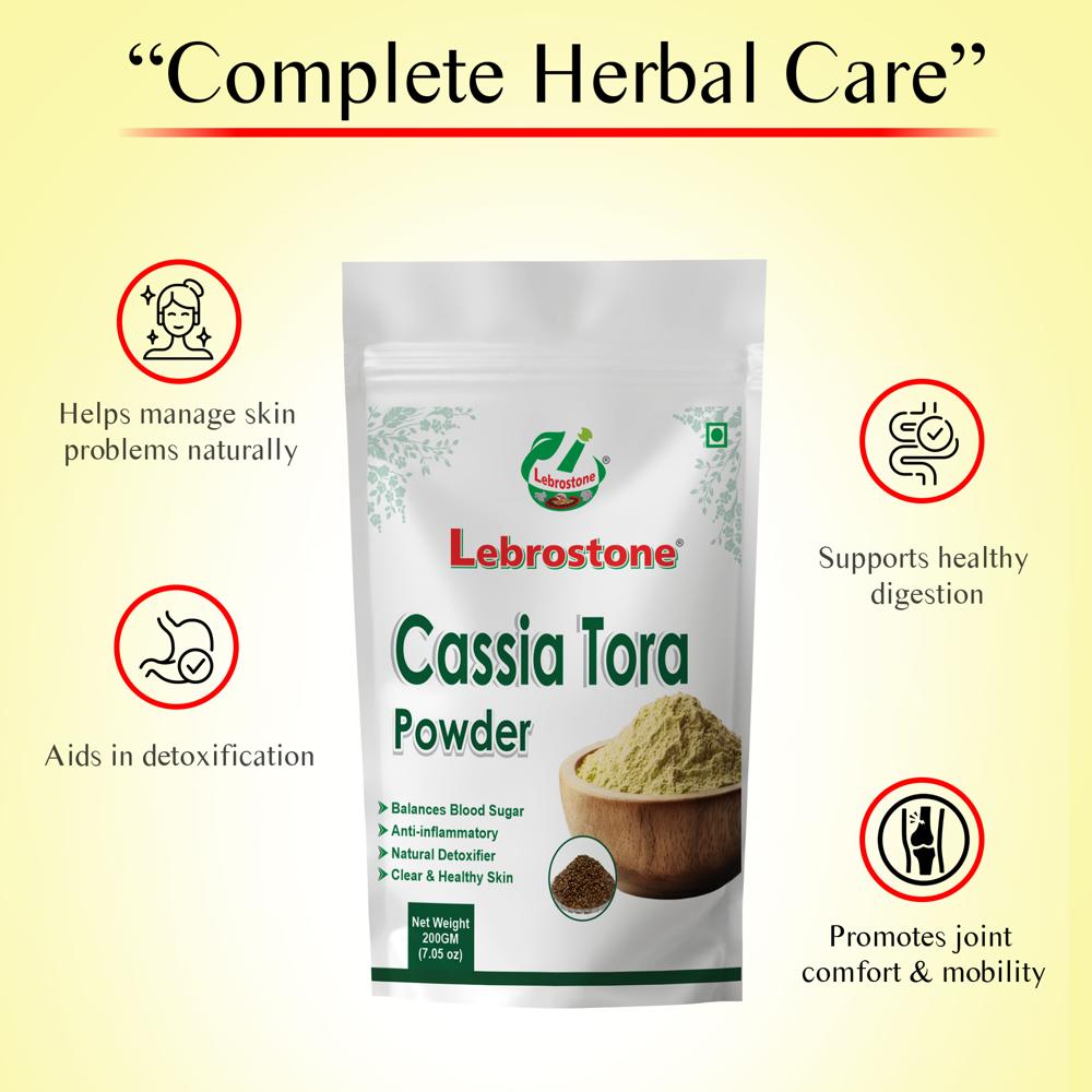 Lebrostone Cassia Tora Powder  Supports Skin Care, Digestion & Joint Comfort Naturally| 200g