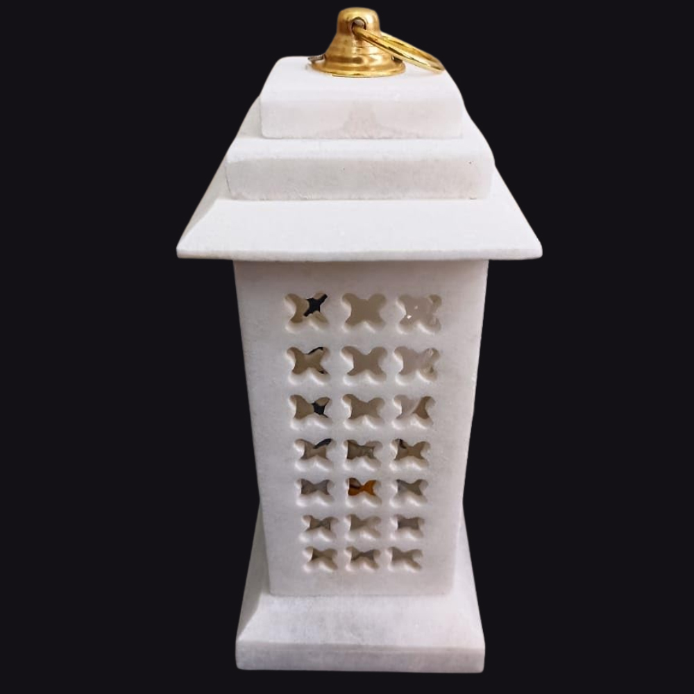 White marble Jali Lamp