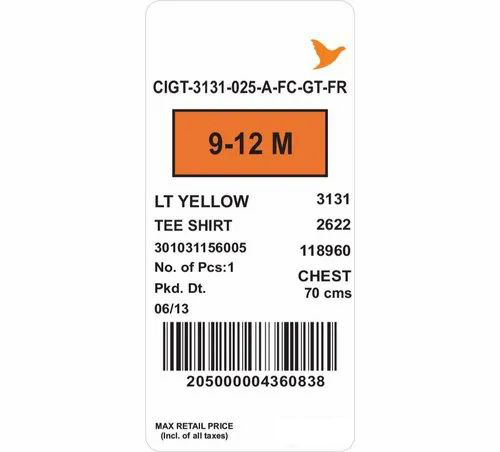 T Shirt Price Printed Hang Tags