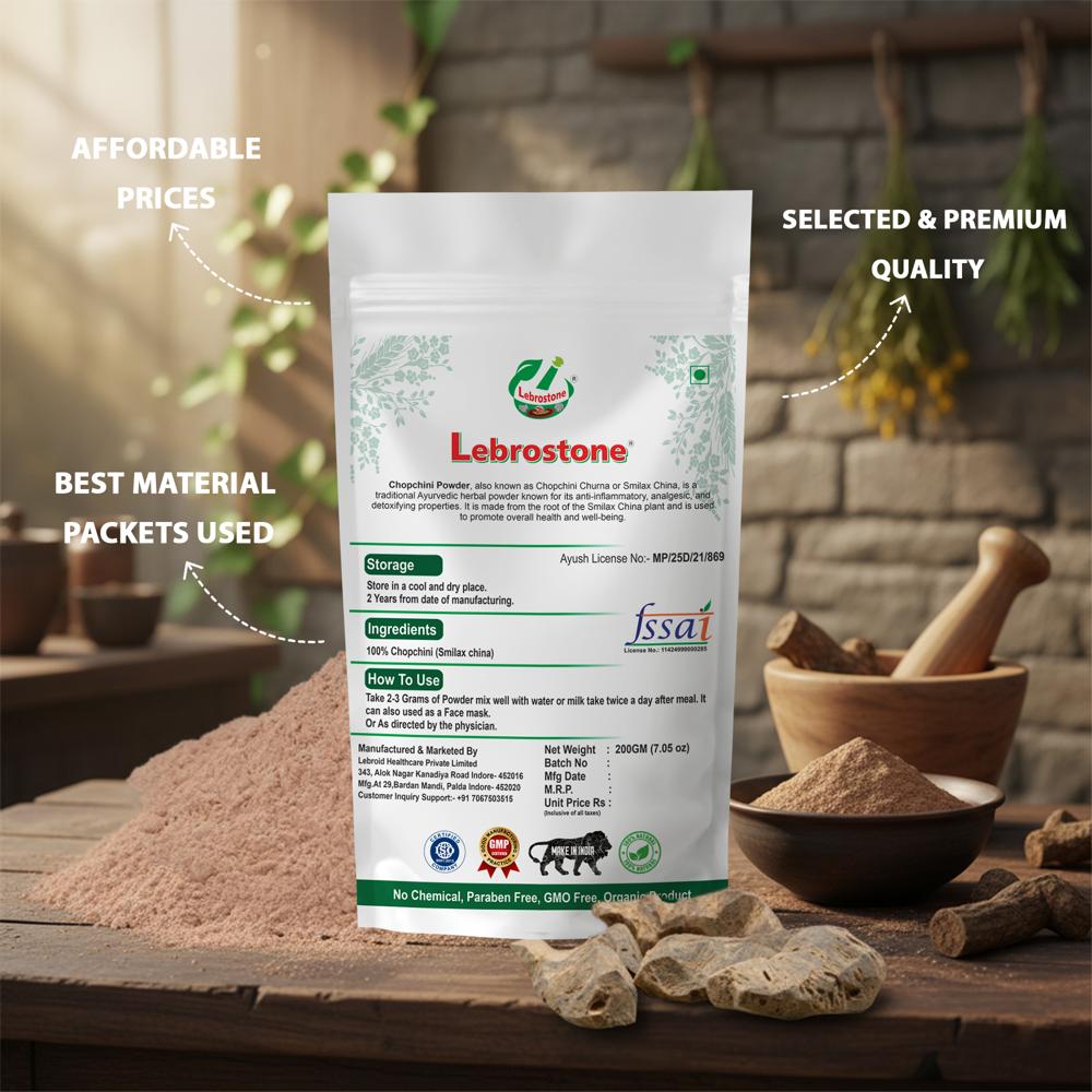 Lebrostone Chopchini Root Powder  Natural Detox, Digestive & Wellness Support| 200g