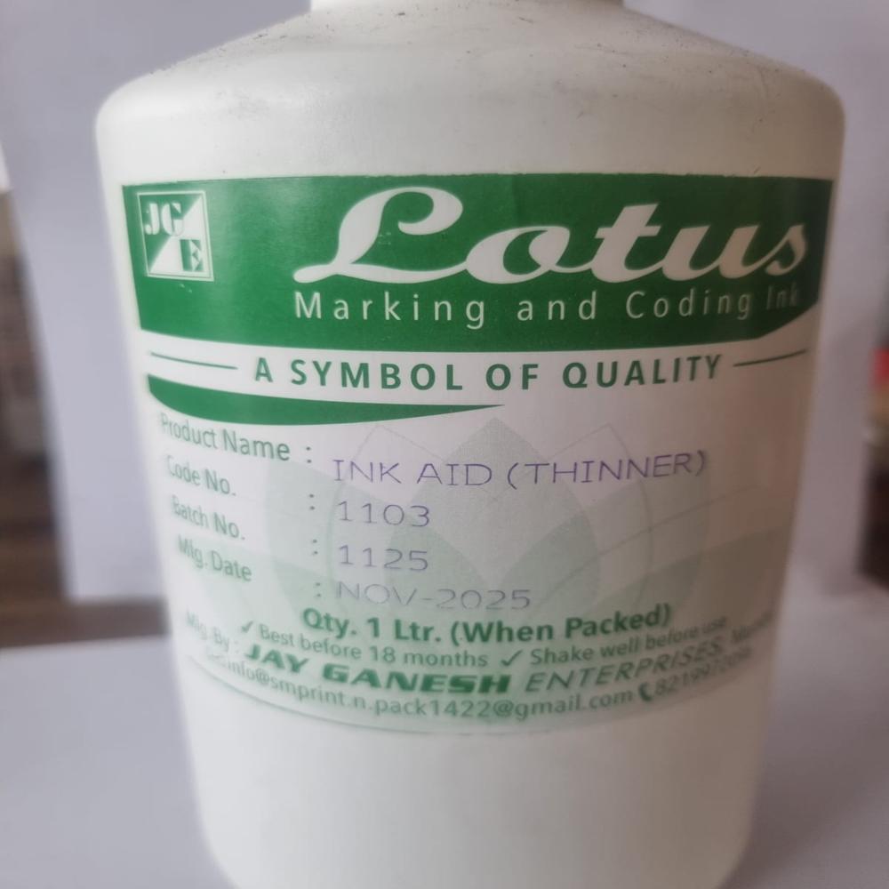 1 Litre Coding Ink Aid Thinner - Application: Printing Industry