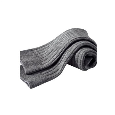 Rib Socks - Cotton and Nylon Blend, All Sizes , Striped Gray Color with Cool Pass & Breathable Features
