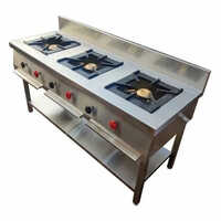 Three Burner Gas Range - Application: Hotels