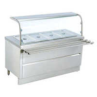 Hot Bain Marie With Glass Display Counter