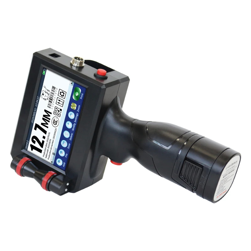 TIJ handheld printer for batch, MRP, QR, barcode printing