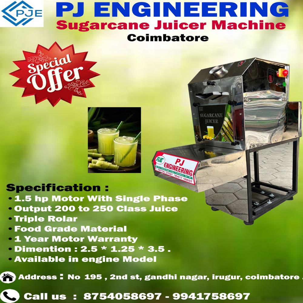 Sugarcane juicer machine