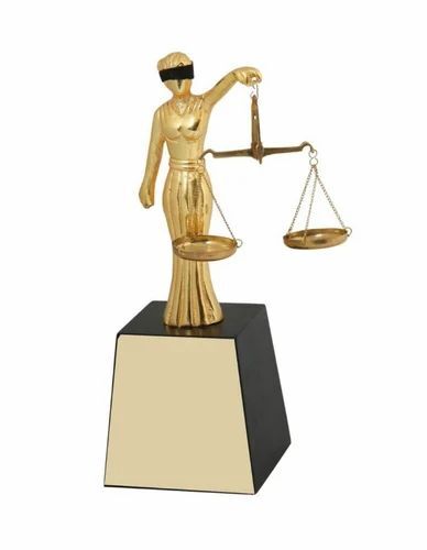 Brass And Aluminum Justice Golden Trophy