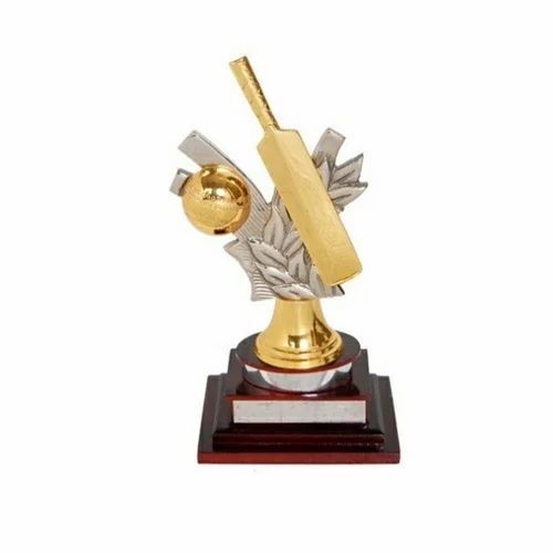 Gold Metal Cricket Trophy