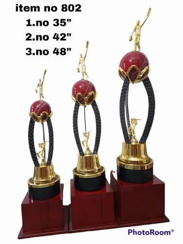 Excellent Cricket Metal Trophy