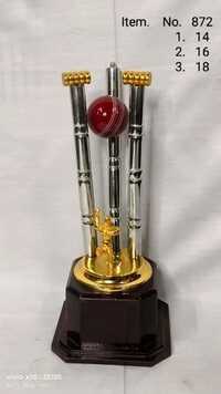 Cricket Metal Trophy