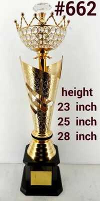 Sports Gold Plated Trophy - Base Material: Wooden