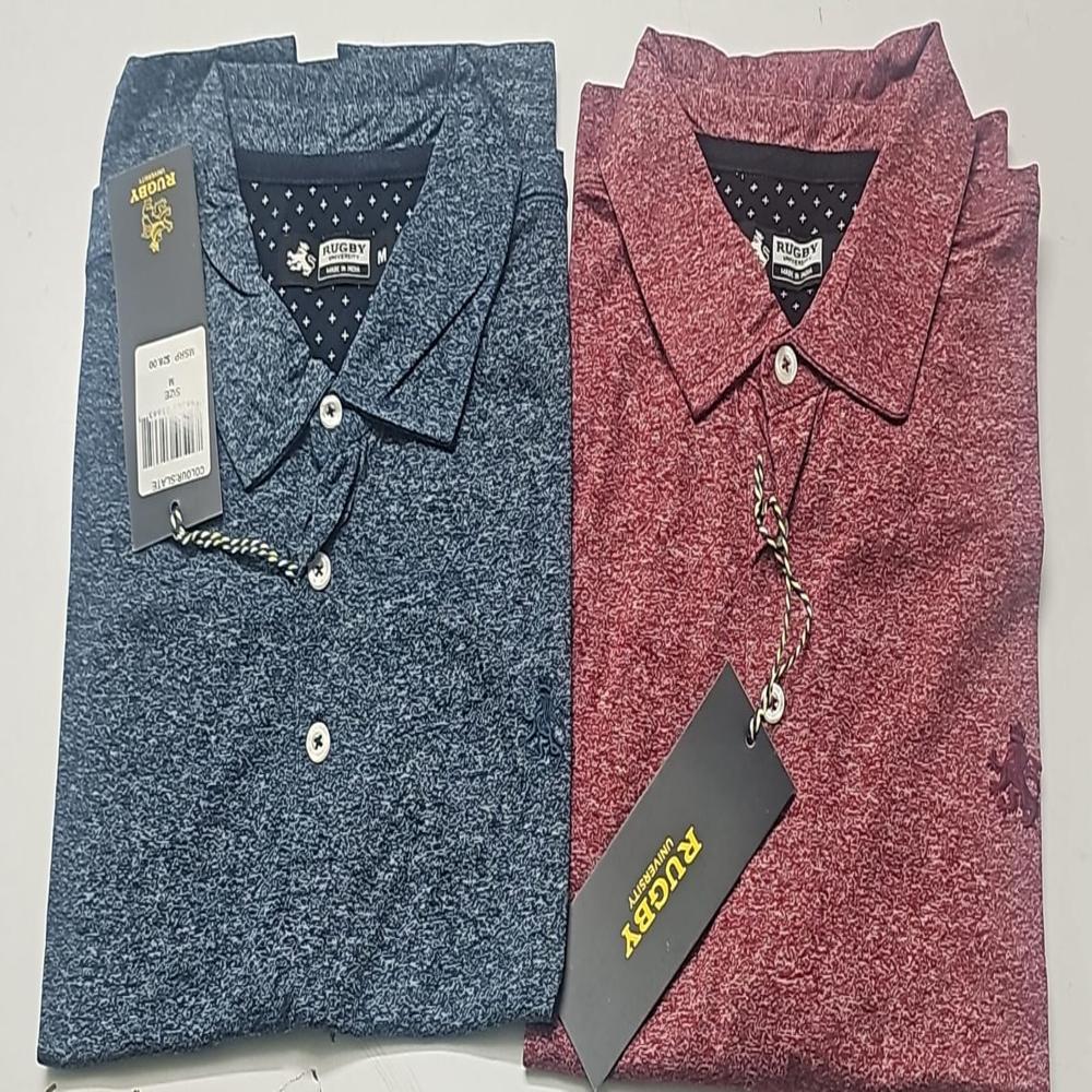 M11505 Mens Grindled Yarn Polos