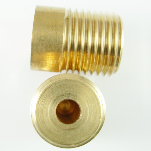 Blank Brass Adaptor - Brass, 3-5 Inches, Polished Golden Finish | Durable, Rust Proof, Heavy-Duty Design with Diamond Knurl for Enhanced Grip