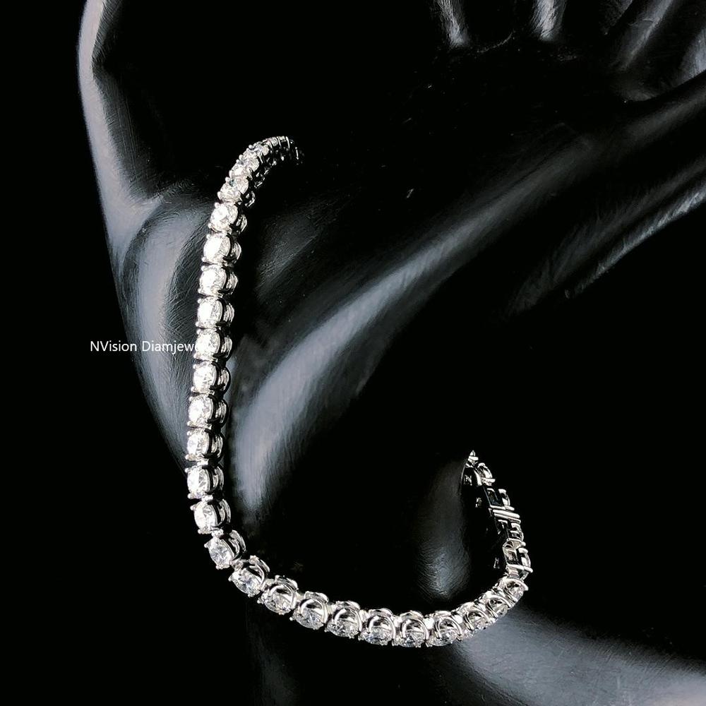 Forever Bling Natural Diamond Tennis Bracelet in 14KT WG