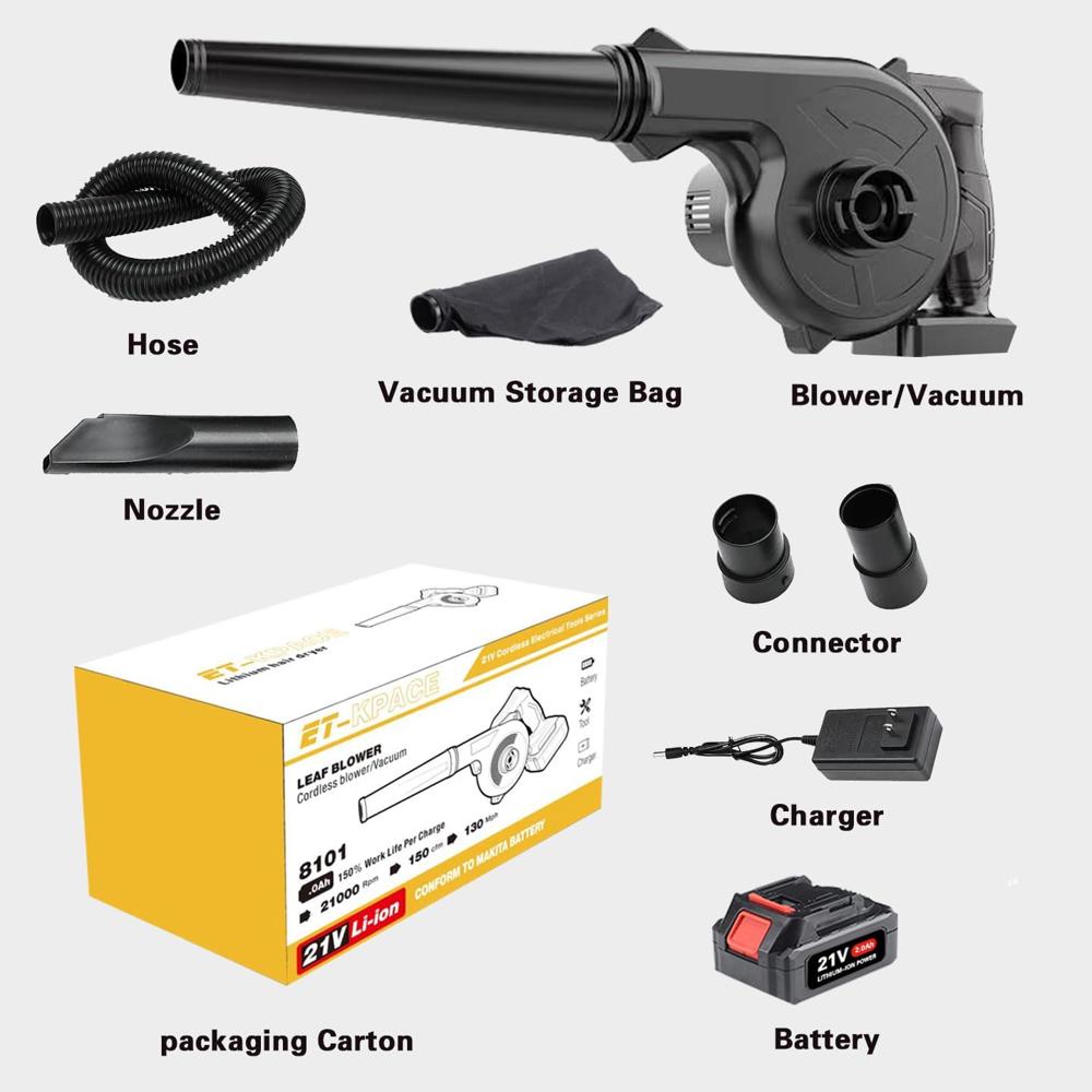 Leaf Blower Cordless with Battery and Charger 