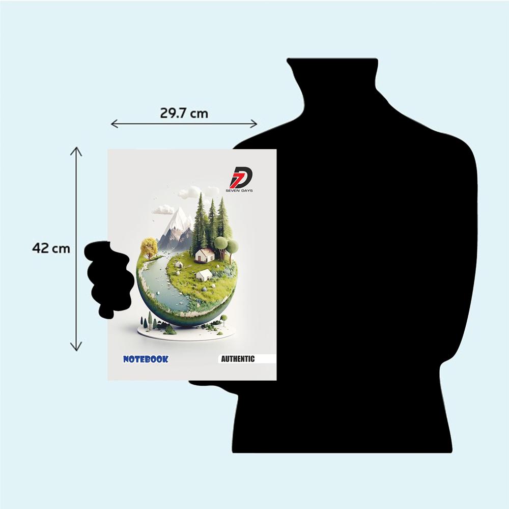 Authentic Series 240 Pages Hindi E.V.S. Notebook - Mega-Jumbo Interleaf Practical Exercise Book with One Side Two Line and One Side Plain - Maximum Capacity Hindi Medium Science Project Book by CTC BOOK WORLD PVT. LTD.