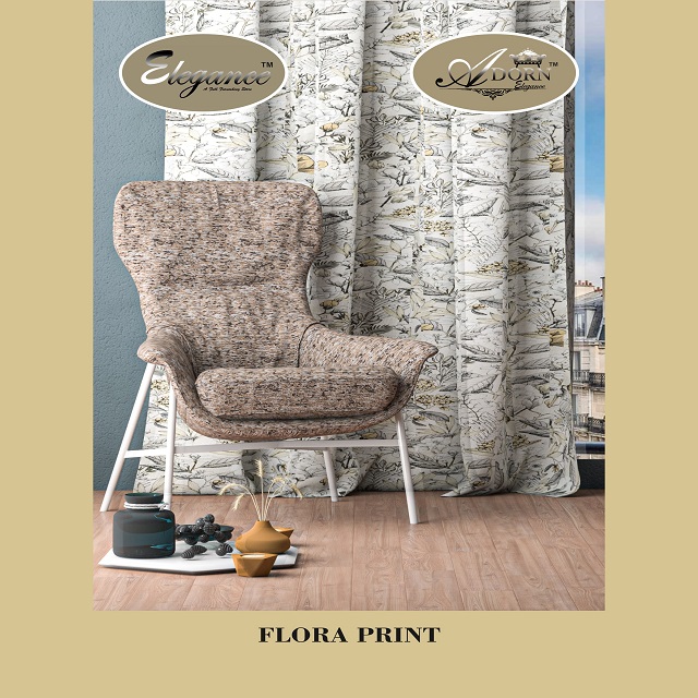 Flora print  Curtain Fabric