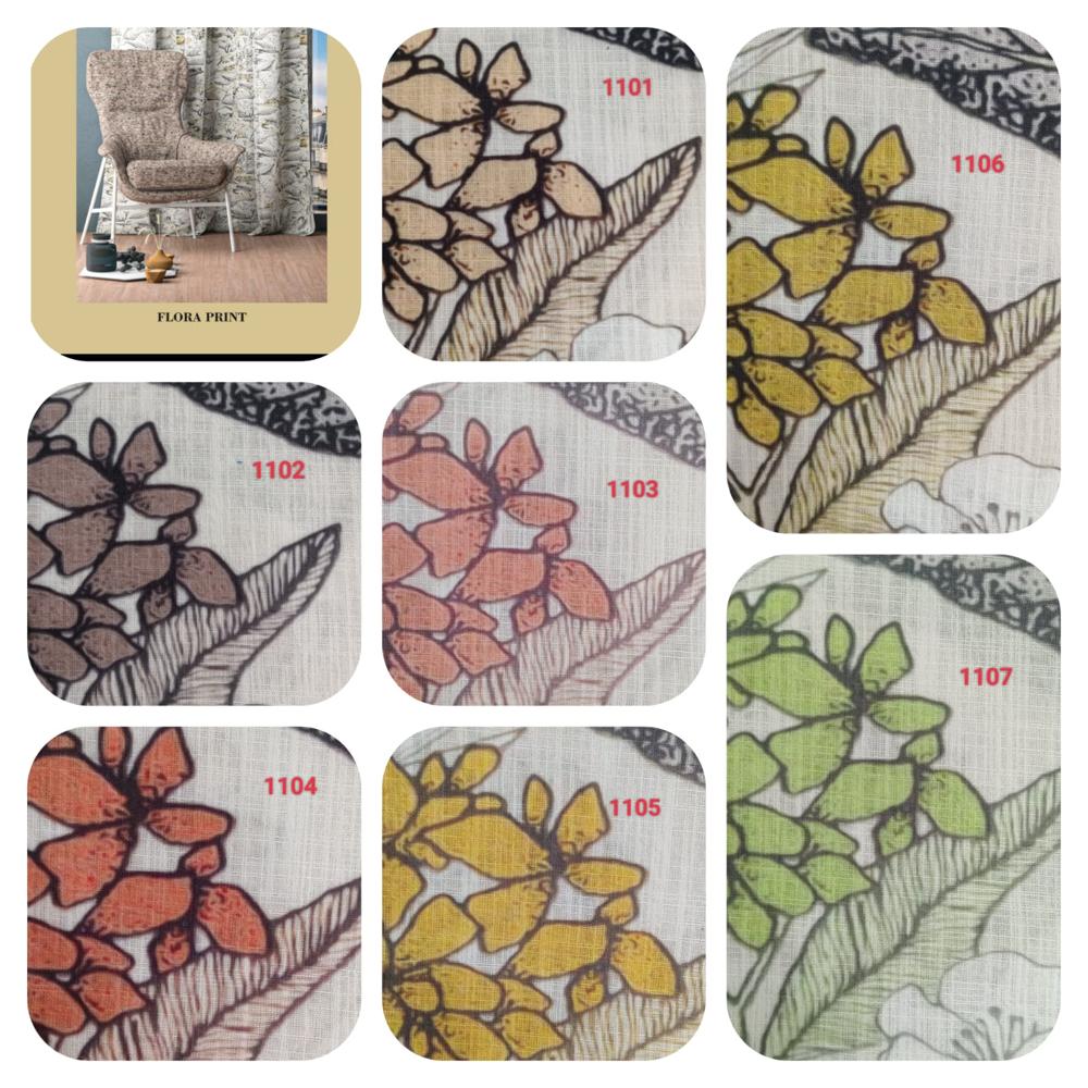 Flora print  Curtain Fabric