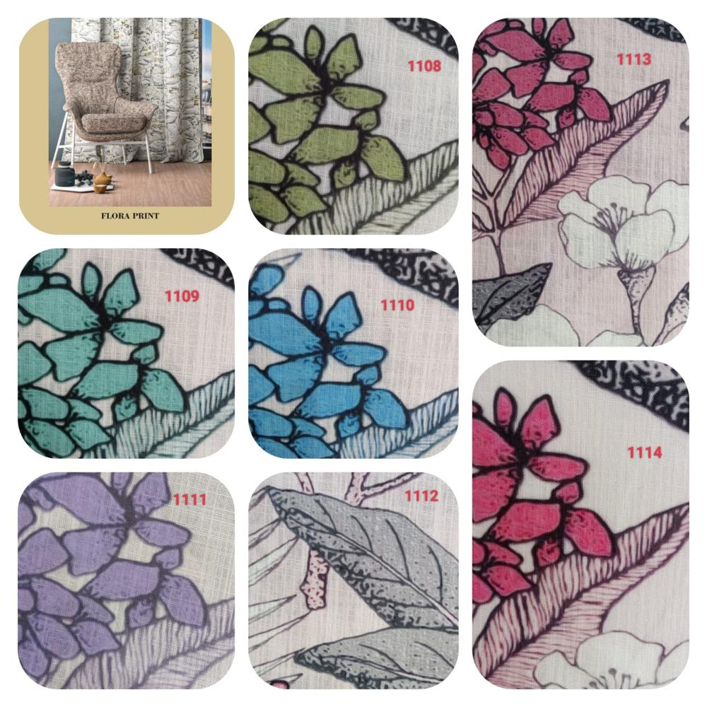 Flora print  Curtain Fabric