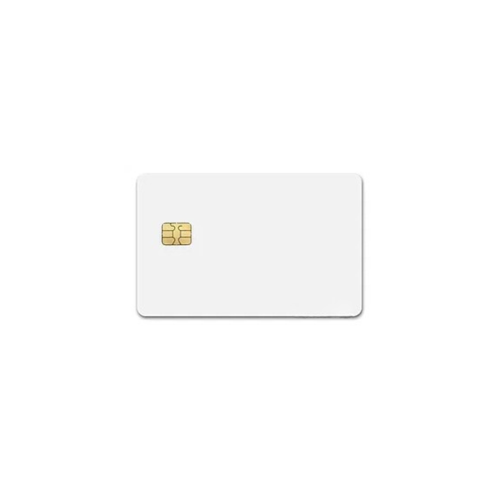Contact Chip Smart Card - Pvc Material, White Color | Digital Printing For Enterprise, Bank, Insurance, Super Market, Parking, Access Control, Hospital Applications