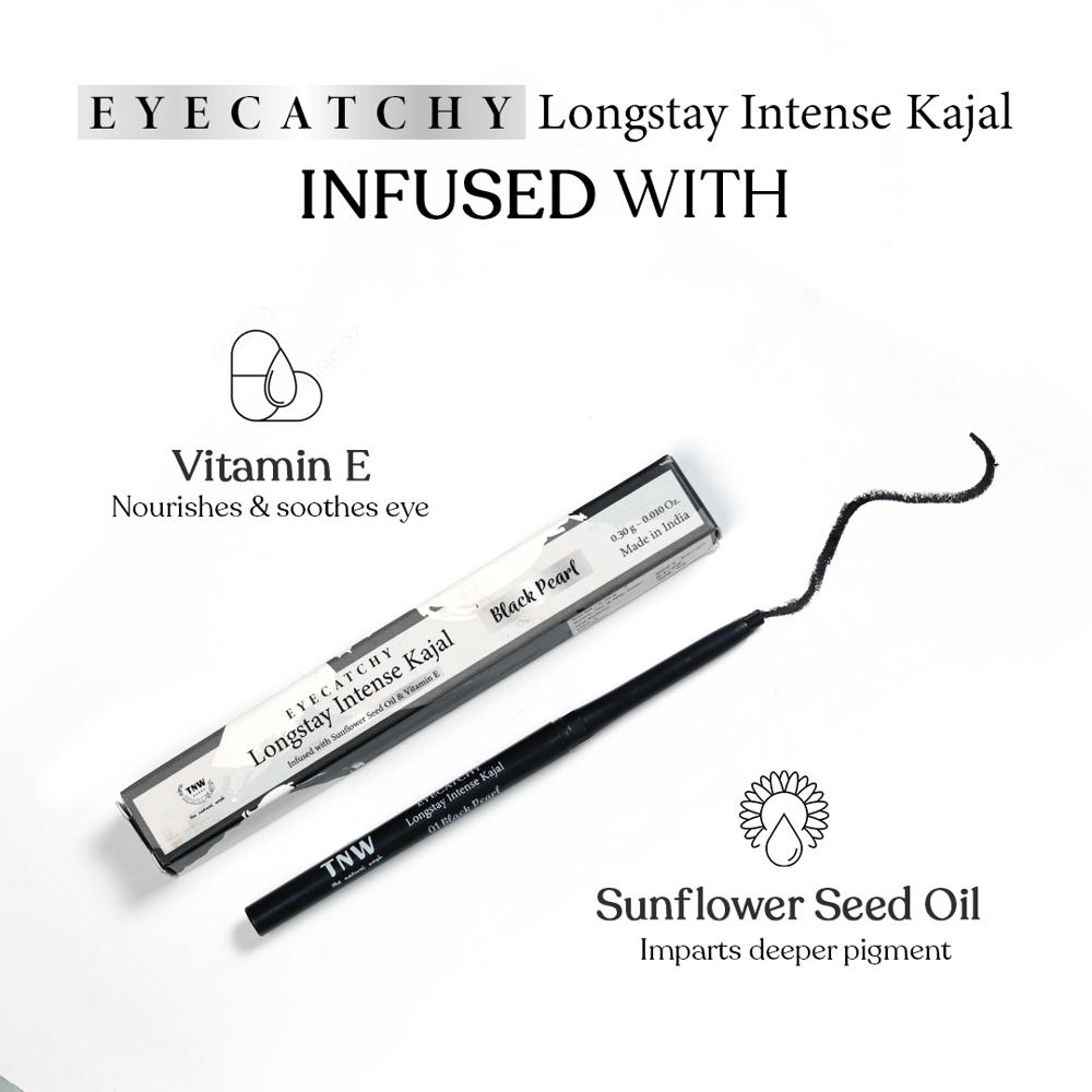 Eyecatchy Longstay Intense Kajal 0.30gm - BLACK PEARL