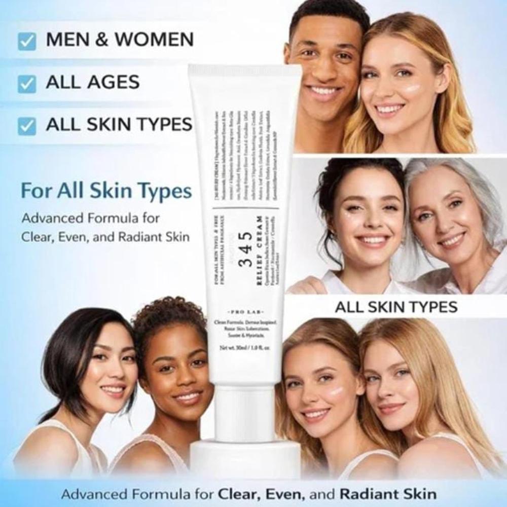 345 Relief Cream Daily Skin Care Face Moisturizer Cream Korean Daily Face Moisturizer Blemish Relief