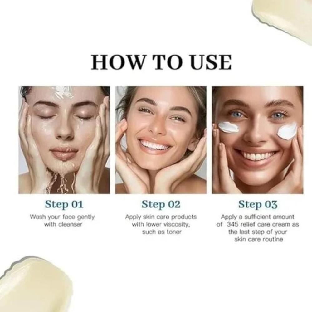 345 Relief Cream Daily Skin Care Face Moisturizer Cream Korean Daily Face Moisturizer Blemish Relief
