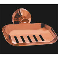 Brass Soap Dish - Die Cast Brass, 5x4 Inches, Chrome Plated | Rust-resistant, Slotted Drainage, Wall Mounted