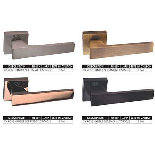 AND 703 Ottone Brass Door Handles